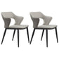 Scandinavian Style Metal Dining Chair Set Kitchen Dining Wingback Arm Chairs Light Gray 2 Piece Set Clearhalo ' kitchen&dining_furn' 'Dining Chairs' 'Dining Tables & Seating' 'dining_chair' 'furn' 'furn_dining_chair' 'Furniture' 'furniture_dining_chair' 'Kitchen & Dining Furniture' 'kitchen' 3846934