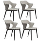 Scandinavian Style Metal Dining Chair Set Kitchen Dining Wingback Arm Chairs Light Gray 4 Piece Set Clearhalo ' kitchen&dining_furn' 'Dining Chairs' 'Dining Tables & Seating' 'dining_chair' 'furn' 'furn_dining_chair' 'Furniture' 'furniture_dining_chair' 'Kitchen & Dining Furniture' 'kitchen' 3846935