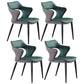 Scandinavian Style Metal Dining Chair Set Kitchen Dining Wingback Arm Chairs Green 4 Piece Set Clearhalo ' kitchen&dining_furn' 'Dining Chairs' 'Dining Tables & Seating' 'dining_chair' 'furn' 'furn_dining_chair' 'Furniture' 'furniture_dining_chair' 'Kitchen & Dining Furniture' 'kitchen' 3846941