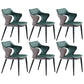 Scandinavian Style Metal Dining Chair Set Kitchen Dining Wingback Arm Chairs Green 6 Piece Set Clearhalo ' kitchen&dining_furn' 'Dining Chairs' 'Dining Tables & Seating' 'dining_chair' 'furn' 'furn_dining_chair' 'Furniture' 'furniture_dining_chair' 'Kitchen & Dining Furniture' 'kitchen' 3846944