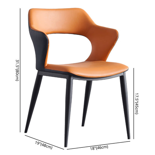 Scandinavian Style Metal Dining Chair Set Kitchen Dining Wingback Arm Chairs Clearhalo ' kitchen&dining_furn' 'Dining Chairs' 'Dining Tables & Seating' 'dining_chair' 'furn' 'furn_dining_chair' 'Furniture' 'furniture_dining_chair' 'Kitchen & Dining Furniture' 'kitchen' 3846945