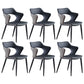 Scandinavian Style Metal Dining Chair Set Kitchen Dining Wingback Arm Chairs Navy Blue 6 Piece Set Clearhalo ' kitchen&dining_furn' 'Dining Chairs' 'Dining Tables & Seating' 'dining_chair' 'furn' 'furn_dining_chair' 'Furniture' 'furniture_dining_chair' 'Kitchen & Dining Furniture' 'kitchen' 3846949