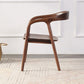 Contemporary Tea Room Wood Arm Chair Walnut and Natural Open Dining Chair Clearhalo ' kitchen&dining_furn' 'Dining Chairs' 'Dining Tables & Seating' 'dining_chair' 'furn' 'furn_dining_chair' 'Furniture' 'furniture_dining_chair' 'Kitchen & Dining Furniture' 'kitchen' 3846953