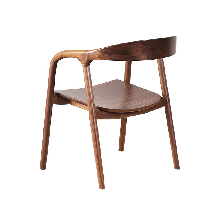 Contemporary Tea Room Wood Arm Chair Walnut and Natural Open Dining Chair Clearhalo ' kitchen&dining_furn' 'Dining Chairs' 'Dining Tables & Seating' 'dining_chair' 'furn' 'furn_dining_chair' 'Furniture' 'furniture_dining_chair' 'Kitchen & Dining Furniture' 'kitchen' 3846962