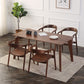 Contemporary Tea Room Wood Arm Chair Walnut and Natural Open Dining Chair Clearhalo ' kitchen&dining_furn' 'Dining Chairs' 'Dining Tables & Seating' 'dining_chair' 'furn' 'furn_dining_chair' 'Furniture' 'furniture_dining_chair' 'Kitchen & Dining Furniture' 'kitchen' 3846972