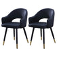 Home Scandinavian Arm Chair Upholstered Open Back Metal Dining Room Chair Black 2 Piece Set Brass Gold Clearhalo ' kitchen&dining_furn' 'Dining Chairs' 'Dining Tables & Seating' 'dining_chair' 'furn' 'furn_dining_chair' 'Furniture' 'furniture_dining_chair' 'Kitchen & Dining Furniture' 'kitchen' 3846981