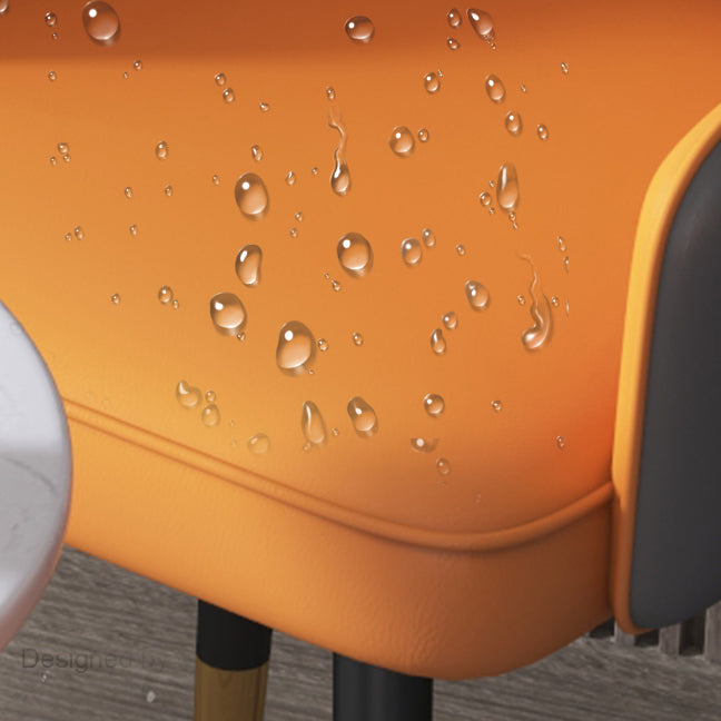 Home Scandinavian Arm Chair Upholstered Open Back Metal Dining Room Chair Clearhalo ' kitchen&dining_furn' 'Dining Chairs' 'Dining Tables & Seating' 'dining_chair' 'furn' 'furn_dining_chair' 'Furniture' 'furniture_dining_chair' 'Kitchen & Dining Furniture' 'kitchen' 3846987