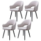 Home Scandinavian Arm Chair Upholstered Open Back Metal Dining Room Chair Grey 4 Piece Set Black Clearhalo ' kitchen&dining_furn' 'Dining Chairs' 'Dining Tables & Seating' 'dining_chair' 'furn' 'furn_dining_chair' 'Furniture' 'furniture_dining_chair' 'Kitchen & Dining Furniture' 'kitchen' 3846989