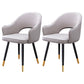 Home Scandinavian Arm Chair Upholstered Open Back Metal Dining Room Chair Grey 2 Piece Set Brass Gold Clearhalo ' kitchen&dining_furn' 'Dining Chairs' 'Dining Tables & Seating' 'dining_chair' 'furn' 'furn_dining_chair' 'Furniture' 'furniture_dining_chair' 'Kitchen & Dining Furniture' 'kitchen' 3846994