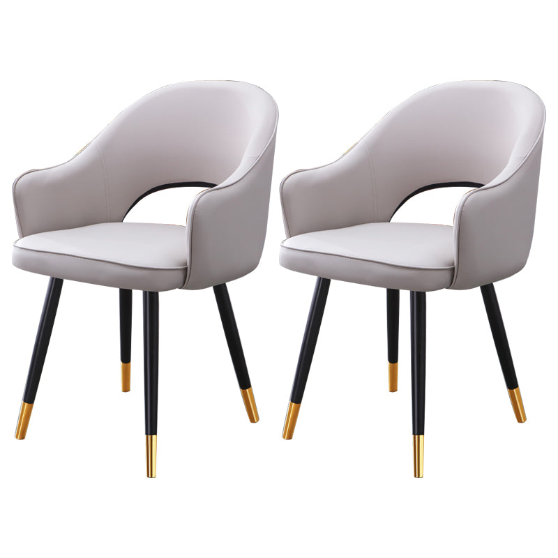 Home Scandinavian Arm Chair Upholstered Open Back Metal Dining Room Chair Grey 2 Piece Set Brass Gold Clearhalo ' kitchen&dining_furn' 'Dining Chairs' 'Dining Tables & Seating' 'dining_chair' 'furn' 'furn_dining_chair' 'Furniture' 'furniture_dining_chair' 'Kitchen & Dining Furniture' 'kitchen' 3846994