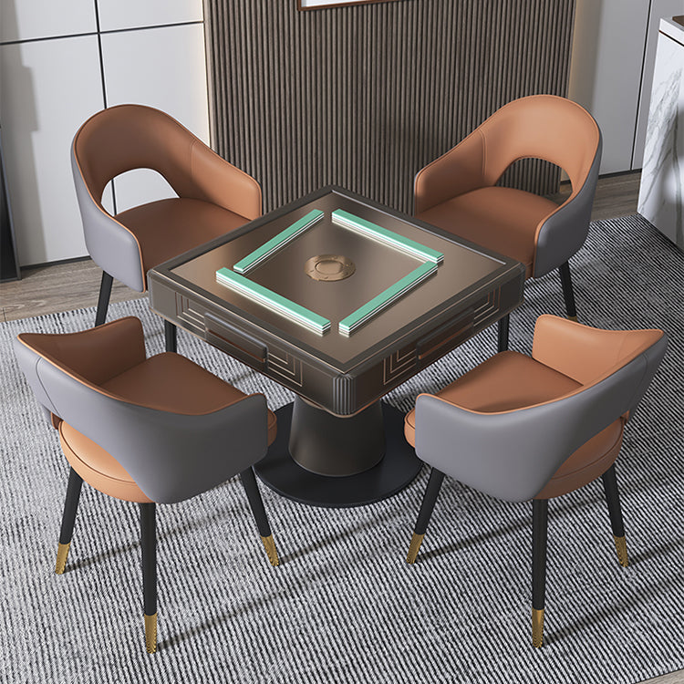 Home Scandinavian Arm Chair Upholstered Open Back Metal Dining Room Chair Clearhalo ' kitchen&dining_furn' 'Dining Chairs' 'Dining Tables & Seating' 'dining_chair' 'furn' 'furn_dining_chair' 'Furniture' 'furniture_dining_chair' 'Kitchen & Dining Furniture' 'kitchen' 3847000