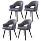 Home Scandinavian Arm Chair Upholstered Open Back Metal Dining Room Chair Dark Gray 4 Piece Set Black Clearhalo ' kitchen&dining_furn' 'Dining Chairs' 'Dining Tables & Seating' 'dining_chair' 'furn' 'furn_dining_chair' 'Furniture' 'furniture_dining_chair' 'Kitchen & Dining Furniture' 'kitchen' 3847001