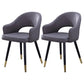 Home Scandinavian Arm Chair Upholstered Open Back Metal Dining Room Chair Dark Gray 2 Piece Set Brass Gold Clearhalo ' kitchen&dining_furn' 'Dining Chairs' 'Dining Tables & Seating' 'dining_chair' 'furn' 'furn_dining_chair' 'Furniture' 'furniture_dining_chair' 'Kitchen & Dining Furniture' 'kitchen' 3847004