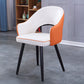 Home Scandinavian Arm Chair Upholstered Open Back Metal Dining Room Chair White-Orange 1 Piece Black Clearhalo ' kitchen&dining_furn' 'Dining Chairs' 'Dining Tables & Seating' 'dining_chair' 'furn' 'furn_dining_chair' 'Furniture' 'furniture_dining_chair' 'Kitchen & Dining Furniture' 'kitchen' 3847012