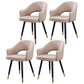 Home Scandinavian Arm Chair Upholstered Open Back Metal Dining Room Chair Beige 4 Piece Set Brass Gold Clearhalo ' kitchen&dining_furn' 'Dining Chairs' 'Dining Tables & Seating' 'dining_chair' 'furn' 'furn_dining_chair' 'Furniture' 'furniture_dining_chair' 'Kitchen & Dining Furniture' 'kitchen' 3847020