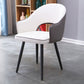 Home Scandinavian Arm Chair Upholstered Open Back Metal Dining Room Chair White-Gray 1 Piece Black Clearhalo ' kitchen&dining_furn' 'Dining Chairs' 'Dining Tables & Seating' 'dining_chair' 'furn' 'furn_dining_chair' 'Furniture' 'furniture_dining_chair' 'Kitchen & Dining Furniture' 'kitchen' 3847027