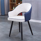 Home Scandinavian Arm Chair Upholstered Open Back Metal Dining Room Chair White-Blue 1 Piece Black Clearhalo ' kitchen&dining_furn' 'Dining Chairs' 'Dining Tables & Seating' 'dining_chair' 'furn' 'furn_dining_chair' 'Furniture' 'furniture_dining_chair' 'Kitchen & Dining Furniture' 'kitchen' 3847033