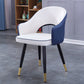 Home Scandinavian Arm Chair Upholstered Open Back Metal Dining Room Chair White-Blue 1 Piece Brass Gold Clearhalo ' kitchen&dining_furn' 'Dining Chairs' 'Dining Tables & Seating' 'dining_chair' 'furn' 'furn_dining_chair' 'Furniture' 'furniture_dining_chair' 'Kitchen & Dining Furniture' 'kitchen' 3847036