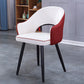 Home Scandinavian Arm Chair Upholstered Open Back Metal Dining Room Chair White-Red 1 Piece Black Clearhalo ' kitchen&dining_furn' 'Dining Chairs' 'Dining Tables & Seating' 'dining_chair' 'furn' 'furn_dining_chair' 'Furniture' 'furniture_dining_chair' 'Kitchen & Dining Furniture' 'kitchen' 3847039