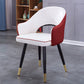 Home Scandinavian Arm Chair Upholstered Open Back Metal Dining Room Chair White-Red 1 Piece Brass Gold Clearhalo ' kitchen&dining_furn' 'Dining Chairs' 'Dining Tables & Seating' 'dining_chair' 'furn' 'furn_dining_chair' 'Furniture' 'furniture_dining_chair' 'Kitchen & Dining Furniture' 'kitchen' 3847042