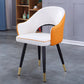 Home Scandinavian Arm Chair Upholstered Open Back Metal Dining Room Chair White-Yellow 1 Piece Brass Gold Clearhalo ' kitchen&dining_furn' 'Dining Chairs' 'Dining Tables & Seating' 'dining_chair' 'furn' 'furn_dining_chair' 'Furniture' 'furniture_dining_chair' 'Kitchen & Dining Furniture' 'kitchen' 3847048