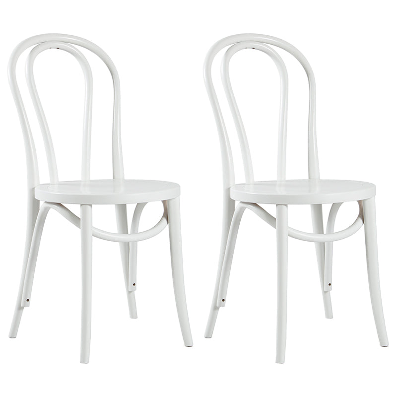 Contemporary Style Beech Wood Chiar Windsor Back Side Kitchen Dining Chair White Wood 2 Piece Set Clearhalo ' kitchen&dining_furn' 'Dining Chairs' 'Dining Tables & Seating' 'dining_chair' 'furn' 'furn_dining_chair' 'Furniture' 'furniture_dining_chair' 'Kitchen & Dining Furniture' 'kitchen' 3847071