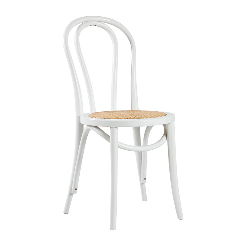 Contemporary Style Beech Wood Chiar Windsor Back Side Kitchen Dining Chair White Wicker & Rattan 1 Piece Clearhalo ' kitchen&dining_furn' 'Dining Chairs' 'Dining Tables & Seating' 'dining_chair' 'furn' 'furn_dining_chair' 'Furniture' 'furniture_dining_chair' 'Kitchen & Dining Furniture' 'kitchen' 3847076