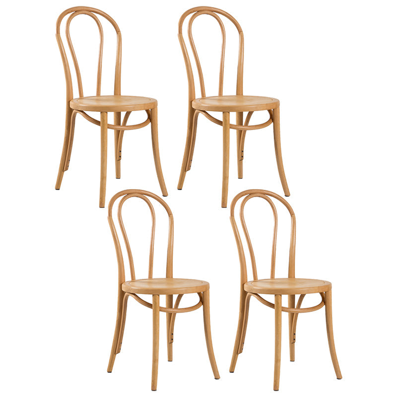 Contemporary Style Beech Wood Chiar Windsor Back Side Kitchen Dining Chair Wood Wood 4 Piece Set Clearhalo ' kitchen&dining_furn' 'Dining Chairs' 'Dining Tables & Seating' 'dining_chair' 'furn' 'furn_dining_chair' 'Furniture' 'furniture_dining_chair' 'Kitchen & Dining Furniture' 'kitchen' 3847084
