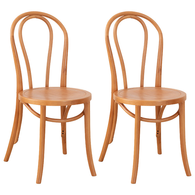 Contemporary Style Beech Wood Chiar Windsor Back Side Kitchen Dining Chair Light Brown Wood 2 Piece Set Clearhalo ' kitchen&dining_furn' 'Dining Chairs' 'Dining Tables & Seating' 'dining_chair' 'furn' 'furn_dining_chair' 'Furniture' 'furniture_dining_chair' 'Kitchen & Dining Furniture' 'kitchen' 3847089