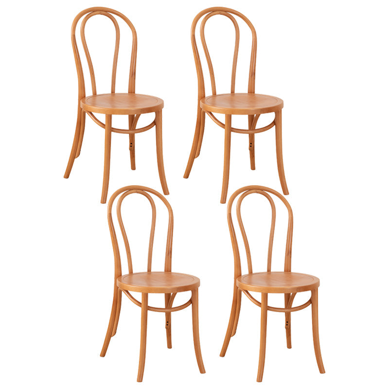 Contemporary Style Beech Wood Chiar Windsor Back Side Kitchen Dining Chair Light Brown Wood 4 Piece Set Clearhalo ' kitchen&dining_furn' 'Dining Chairs' 'Dining Tables & Seating' 'dining_chair' 'furn' 'furn_dining_chair' 'Furniture' 'furniture_dining_chair' 'Kitchen & Dining Furniture' 'kitchen' 3847090