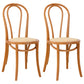 Contemporary Style Beech Wood Chiar Windsor Back Side Kitchen Dining Chair Light Brown Wicker & Rattan 2 Piece Set Clearhalo ' kitchen&dining_furn' 'Dining Chairs' 'Dining Tables & Seating' 'dining_chair' 'furn' 'furn_dining_chair' 'Furniture' 'furniture_dining_chair' 'Kitchen & Dining Furniture' 'kitchen' 3847092