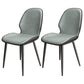 Contemporary Metal Dining Room Chairs Leather Dining Armless chairs for Home Use Light Green 2 Piece Set Clearhalo ' kitchen&dining_furn' 'Dining Chairs' 'Dining Tables & Seating' 'dining_chair' 'furn' 'furn_dining_chair' 'Furniture' 'furniture_dining_chair' 'Kitchen & Dining Furniture' 'kitchen' 3847120