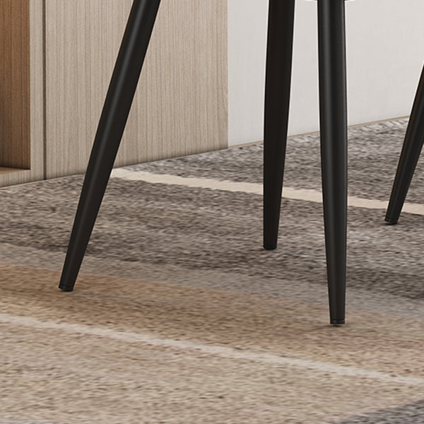 Contemporary Metal Dining Room Chairs Leather Dining Armless chairs for Home Use Clearhalo ' kitchen&dining_furn' 'Dining Chairs' 'Dining Tables & Seating' 'dining_chair' 'furn' 'furn_dining_chair' 'Furniture' 'furniture_dining_chair' 'Kitchen & Dining Furniture' 'kitchen' 3847123