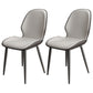 Contemporary Metal Dining Room Chairs Leather Dining Armless chairs for Home Use Gray-White 2 Piece Set Clearhalo ' kitchen&dining_furn' 'Dining Chairs' 'Dining Tables & Seating' 'dining_chair' 'furn' 'furn_dining_chair' 'Furniture' 'furniture_dining_chair' 'Kitchen & Dining Furniture' 'kitchen' 3847134