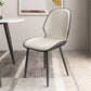 Contemporary Metal Dining Room Chairs Leather Dining Armless chairs for Home Use Off-White 1 Piece Clearhalo ' kitchen&dining_furn' 'Dining Chairs' 'Dining Tables & Seating' 'dining_chair' 'furn' 'furn_dining_chair' 'Furniture' 'furniture_dining_chair' 'Kitchen & Dining Furniture' 'kitchen' 3847139
