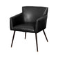 Scandinavian Home Arm Chair Upholstered Parsons Back Metal Single Dining Room Chair Black Black Clearhalo ' kitchen&dining_furn' 'Dining Chairs' 'Dining Tables & Seating' 'dining_chair' 'furn' 'furn_dining_chair' 'Furniture' 'furniture_dining_chair' 'Kitchen & Dining Furniture' 'kitchen' 3847143