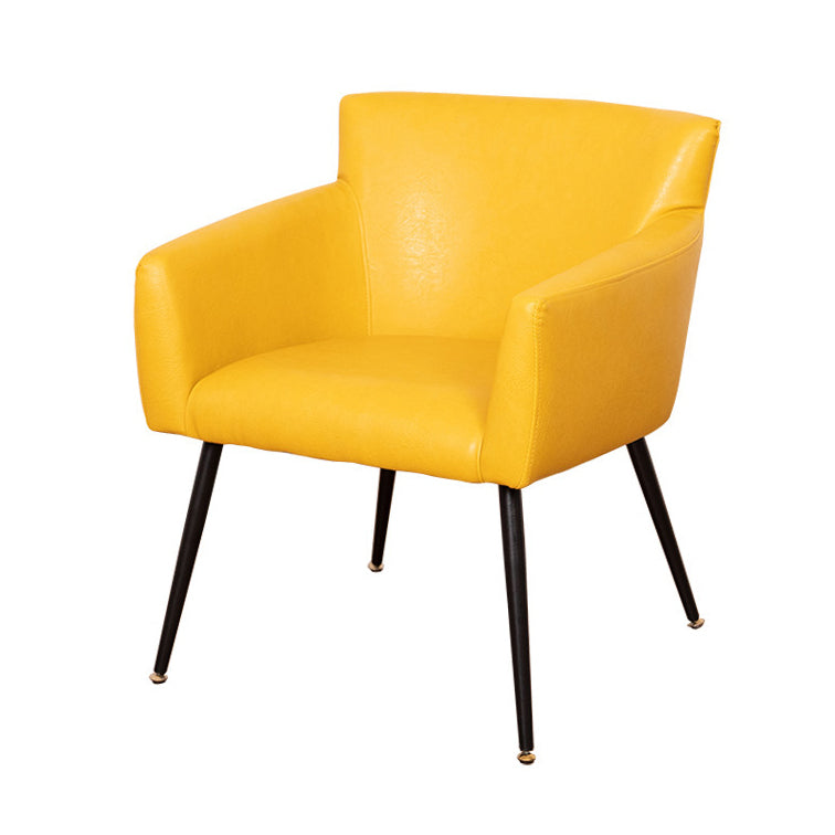 Scandinavian Home Arm Chair Upholstered Parsons Back Metal Single Dining Room Chair Clearhalo ' kitchen&dining_furn' 'Dining Chairs' 'Dining Tables & Seating' 'dining_chair' 'furn' 'furn_dining_chair' 'Furniture' 'furniture_dining_chair' 'Kitchen & Dining Furniture' 'kitchen' 3847151