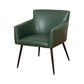 Scandinavian Home Arm Chair Upholstered Parsons Back Metal Single Dining Room Chair Green Black Clearhalo ' kitchen&dining_furn' 'Dining Chairs' 'Dining Tables & Seating' 'dining_chair' 'furn' 'furn_dining_chair' 'Furniture' 'furniture_dining_chair' 'Kitchen & Dining Furniture' 'kitchen' 3847152
