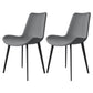 Contemporary Restaurant Upholstered Side Chair Matte Finish Parsons Dining Chair (Set of 2) Grey Clearhalo ' kitchen&dining_furn' 'Dining Chairs' 'Dining Tables & Seating' 'dining_chair' 'furn' 'furn_dining_chair' 'Furniture' 'furniture_dining_chair' 'Kitchen & Dining Furniture' 'kitchen' 3847158