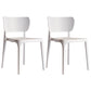 Modern Indoor-Outdoor Plastic Side Chair Armless Open Back Dining Chair White 2 Piece Set Clearhalo ' kitchen&dining_furn' 'Dining Chairs' 'Dining Tables & Seating' 'dining_chair' 'furn' 'furn_dining_chair' 'Furniture' 'furniture_dining_chair' 'Kitchen & Dining Furniture' 'kitchen' 3847188