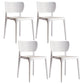 Modern Indoor-Outdoor Plastic Side Chair Armless Open Back Dining Chair White 4 Piece Set Clearhalo ' kitchen&dining_furn' 'Dining Chairs' 'Dining Tables & Seating' 'dining_chair' 'furn' 'furn_dining_chair' 'Furniture' 'furniture_dining_chair' 'Kitchen & Dining Furniture' 'kitchen' 3847190