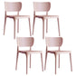 Modern Indoor-Outdoor Plastic Side Chair Armless Open Back Dining Chair Pink 4 Piece Set Clearhalo ' kitchen&dining_furn' 'Dining Chairs' 'Dining Tables & Seating' 'dining_chair' 'furn' 'furn_dining_chair' 'Furniture' 'furniture_dining_chair' 'Kitchen & Dining Furniture' 'kitchen' 3847203