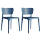 Modern Indoor-Outdoor Plastic Side Chair Armless Open Back Dining Chair Blue 2 Piece Set Clearhalo ' kitchen&dining_furn' 'Dining Chairs' 'Dining Tables & Seating' 'dining_chair' 'furn' 'furn_dining_chair' 'Furniture' 'furniture_dining_chair' 'Kitchen & Dining Furniture' 'kitchen' 3847208