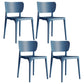 Modern Indoor-Outdoor Plastic Side Chair Armless Open Back Dining Chair Blue 4 Piece Set Clearhalo ' kitchen&dining_furn' 'Dining Chairs' 'Dining Tables & Seating' 'dining_chair' 'furn' 'furn_dining_chair' 'Furniture' 'furniture_dining_chair' 'Kitchen & Dining Furniture' 'kitchen' 3847209