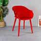 Scandinavian Style Plastic Chair Set Solid Back Arm Kitchen Single Dining Chair Red Clearhalo ' kitchen&dining_furn' 'Dining Chairs' 'Dining Tables & Seating' 'dining_chair' 'Furniture' 'furniture_dining_chair' 'Kitchen & Dining Furniture' 'kitchen' 3847214