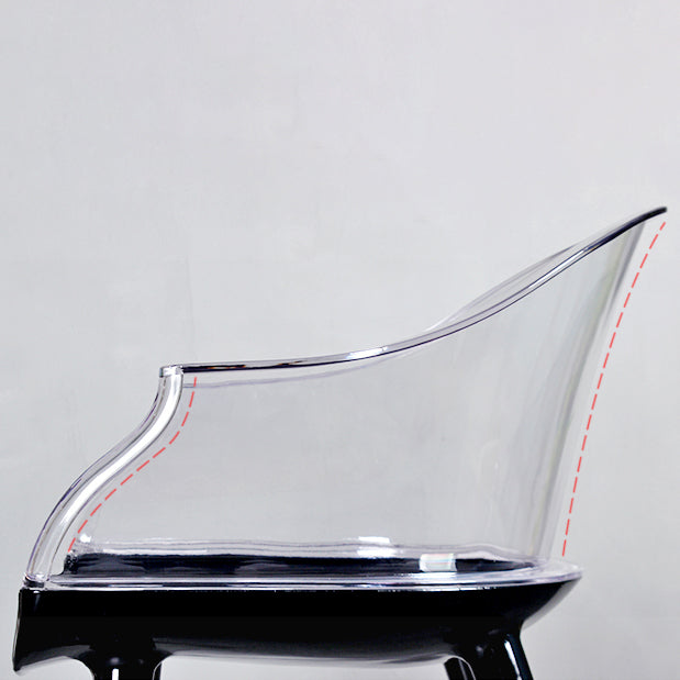 Scandinavian Style Plastic Chair Set Solid Back Arm Kitchen Single Dining Chair Clearhalo ' kitchen&dining_furn' 'Dining Chairs' 'Dining Tables & Seating' 'dining_chair' 'Furniture' 'furniture_dining_chair' 'Kitchen & Dining Furniture' 'kitchen' 3847223