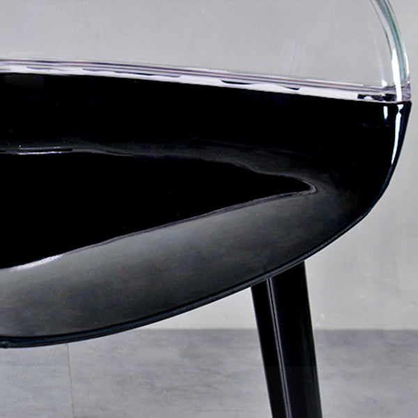 Scandinavian Style Plastic Chair Set Solid Back Arm Kitchen Single Dining Chair Clearhalo ' kitchen&dining_furn' 'Dining Chairs' 'Dining Tables & Seating' 'dining_chair' 'Furniture' 'furniture_dining_chair' 'Kitchen & Dining Furniture' 'kitchen' 3847225