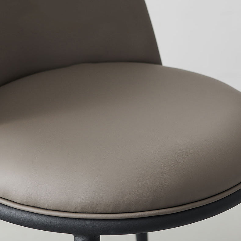 Contemporary Style Metal Chair Set Kitchen Dining Solid Back Side Chairs (Set of 2) Clearhalo ' kitchen&dining_furn' 'Dining Chairs' 'Dining Tables & Seating' 'dining_chair' 'furn' 'furn_dining_chair' 'Furniture' 'furniture_dining_chair' 'Kitchen & Dining Furniture' 'kitchen' 3847246