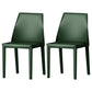Contemporary Style Leather Dining Chairs Windsor Back Armless Dining Chairs Dark Green 2 Piece Set Clearhalo ' kitchen&dining_furn' 'Dining Chairs' 'Dining Tables & Seating' 'dining_chair' 'furn' 'furn_dining_chair' 'Furniture' 'furniture_dining_chair' 'Kitchen & Dining Furniture' 'kitchen' 3847277