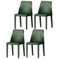 Contemporary Style Leather Dining Chairs Windsor Back Armless Dining Chairs Dark Green 4 Piece Set Clearhalo ' kitchen&dining_furn' 'Dining Chairs' 'Dining Tables & Seating' 'dining_chair' 'furn' 'furn_dining_chair' 'Furniture' 'furniture_dining_chair' 'Kitchen & Dining Furniture' 'kitchen' 3847278